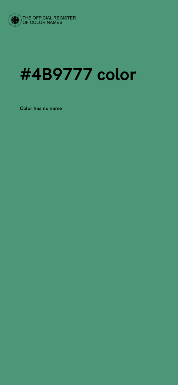 #4B9777 color image