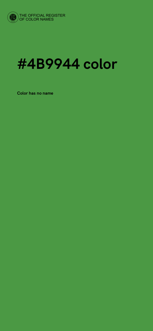 #4B9944 color image