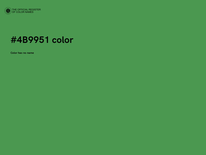 #4B9951 color image