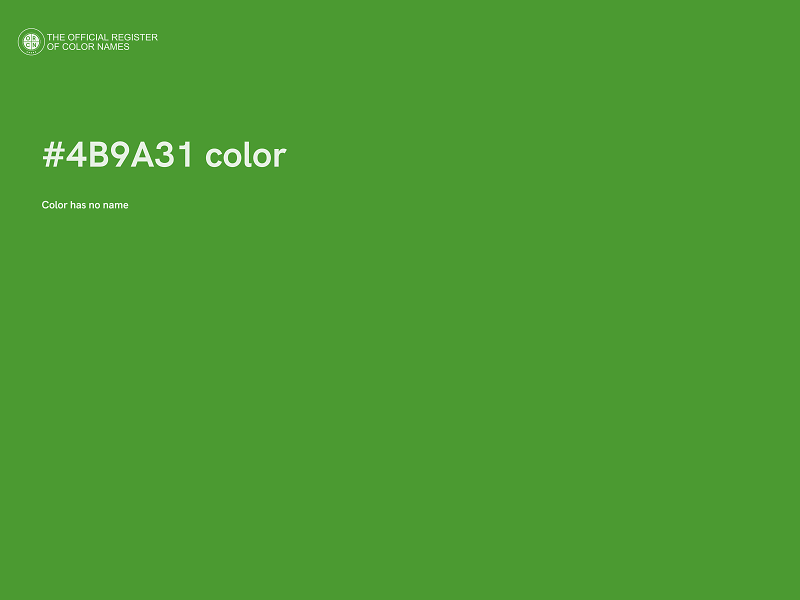 #4B9A31 color image