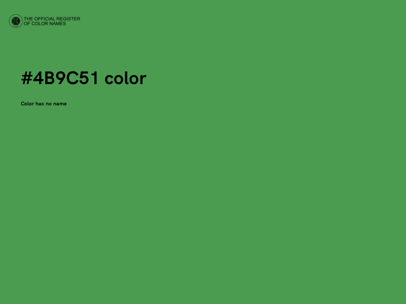 #4B9C51 color image