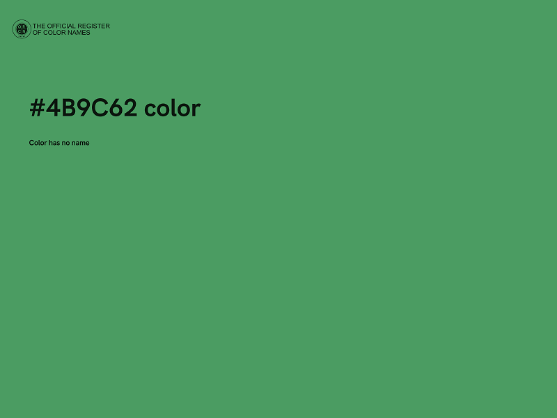 #4B9C62 color image