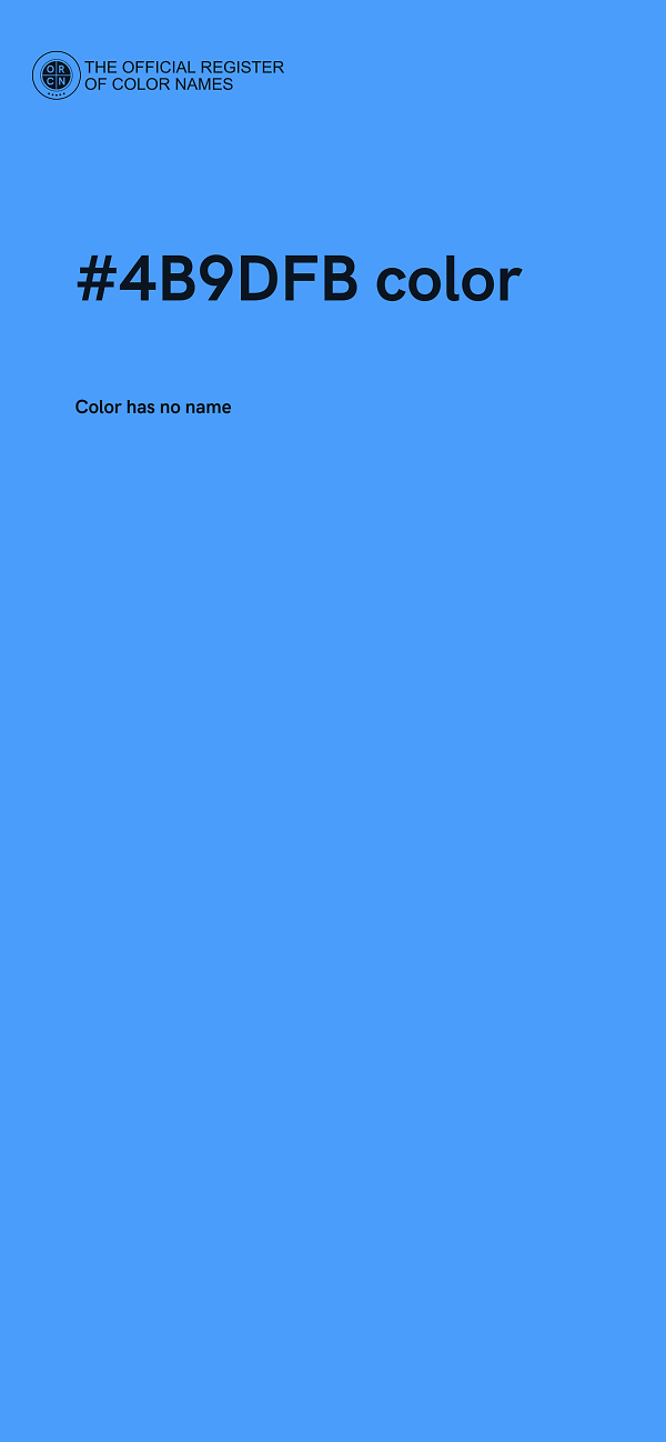 #4B9DFB color image