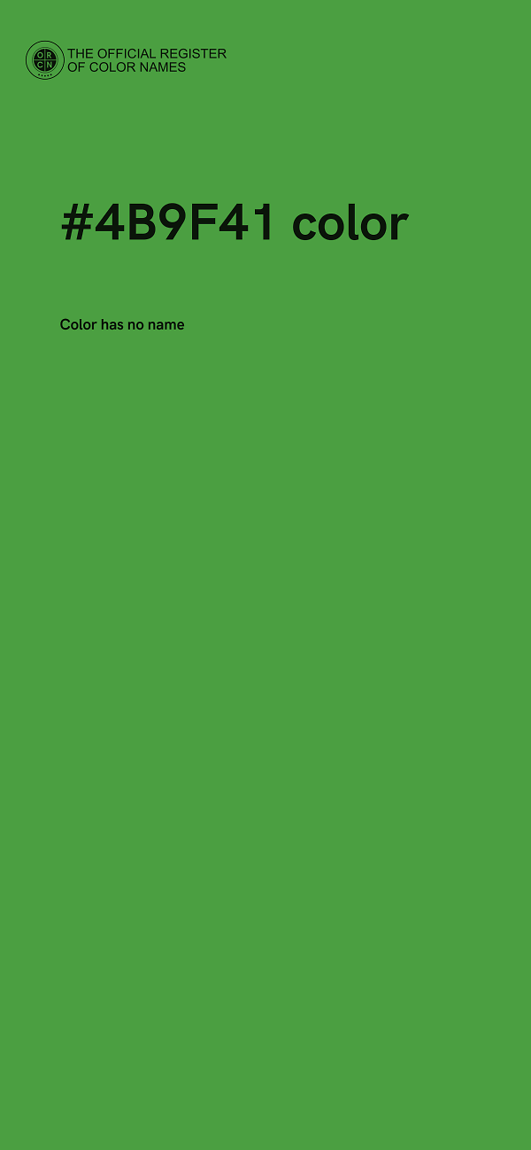 #4B9F41 color image
