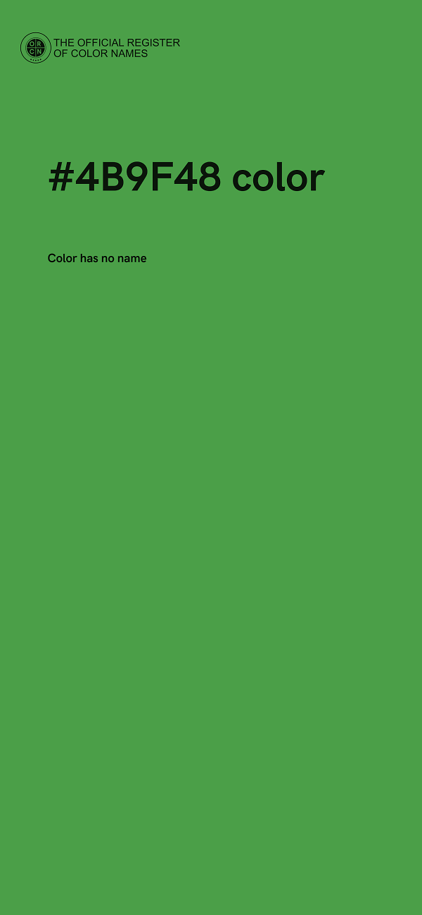 #4B9F48 color image
