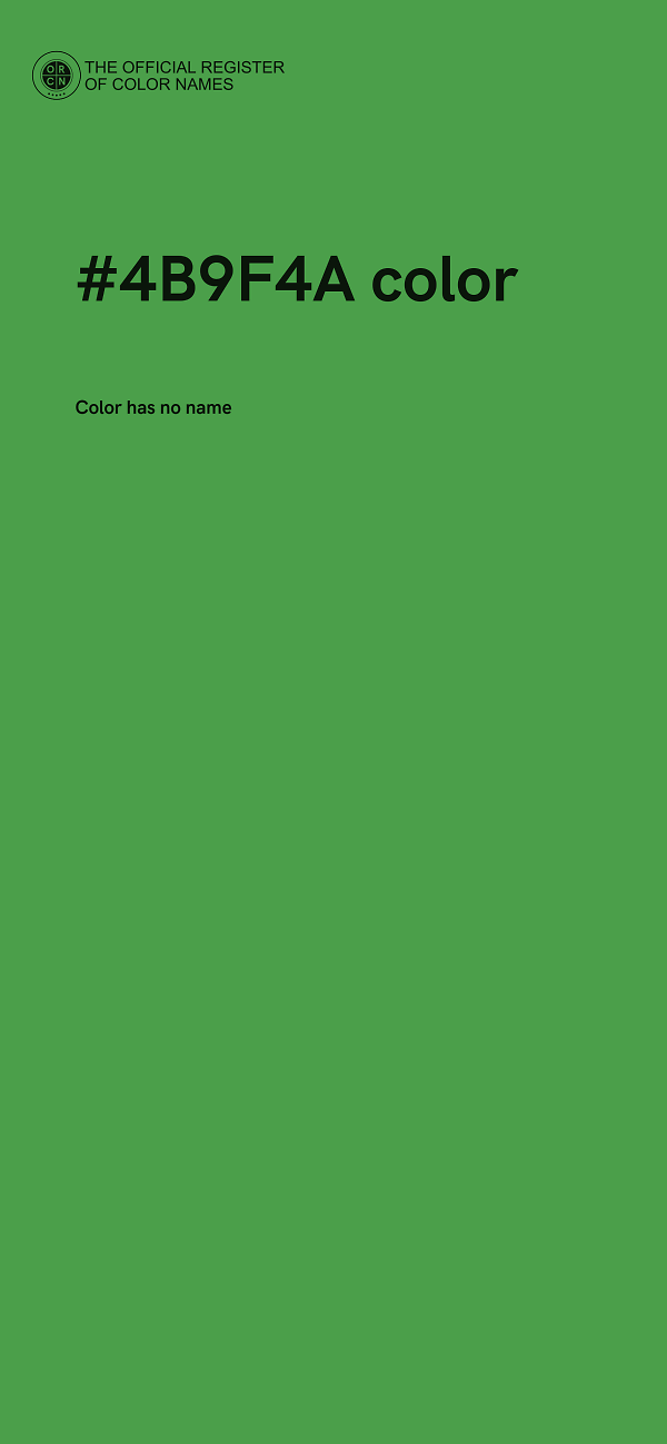 #4B9F4A color image