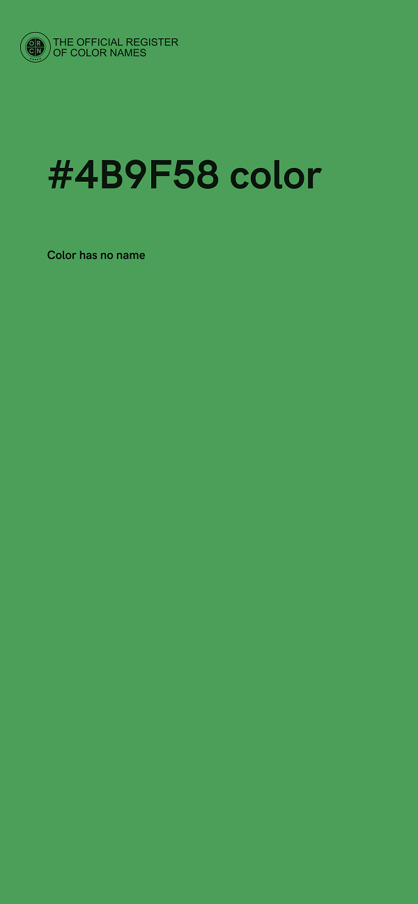#4B9F58 color image
