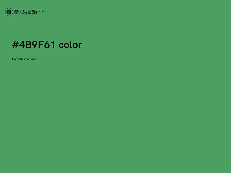 #4B9F61 color image