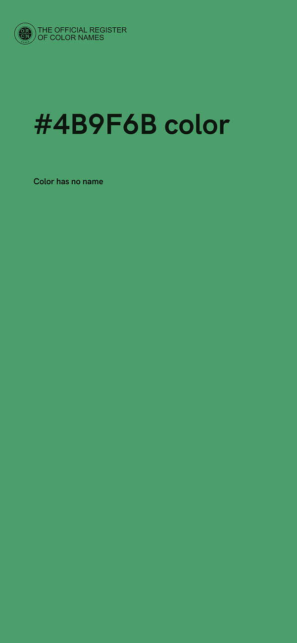 #4B9F6B color image
