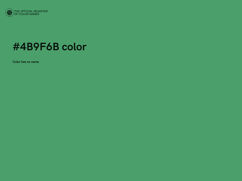 #4B9F6B color image