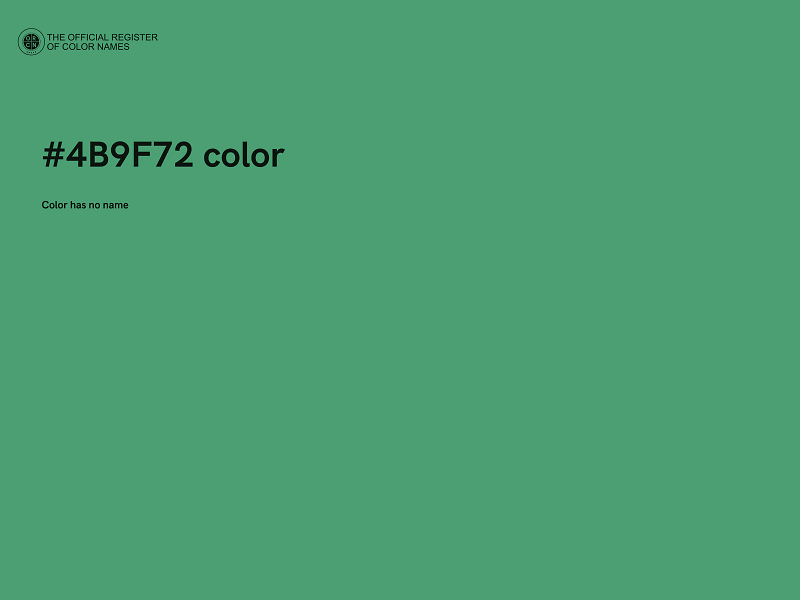 #4B9F72 color image