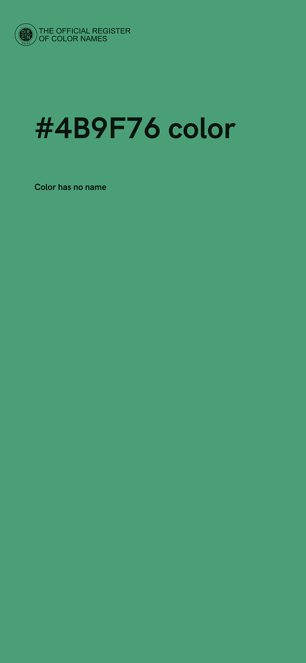 #4B9F76 color image