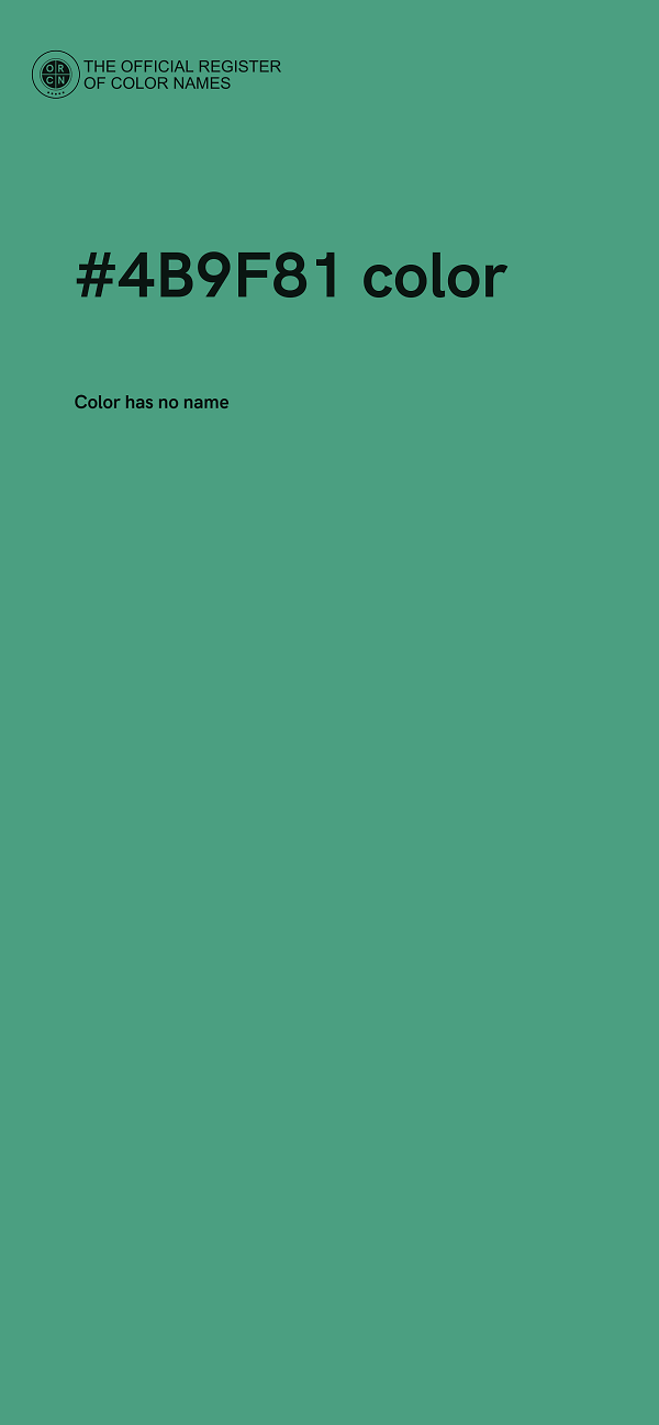 #4B9F81 color image