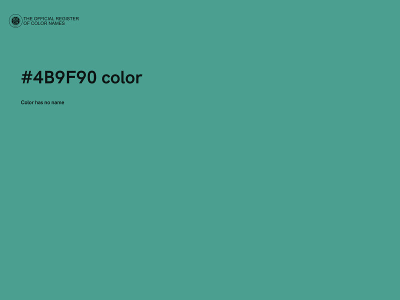 #4B9F90 color image