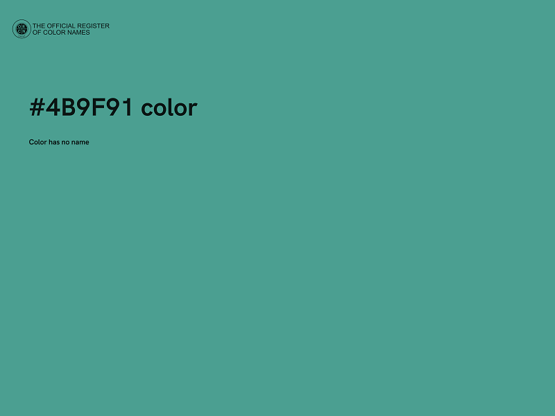 #4B9F91 color image