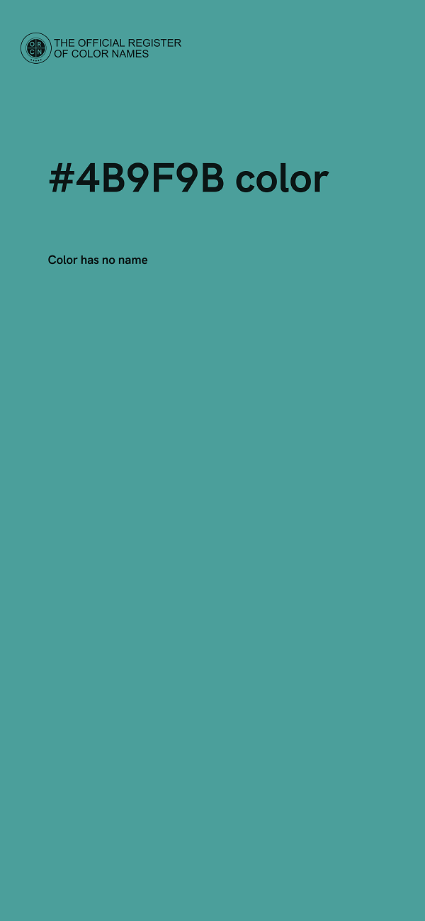 #4B9F9B color image