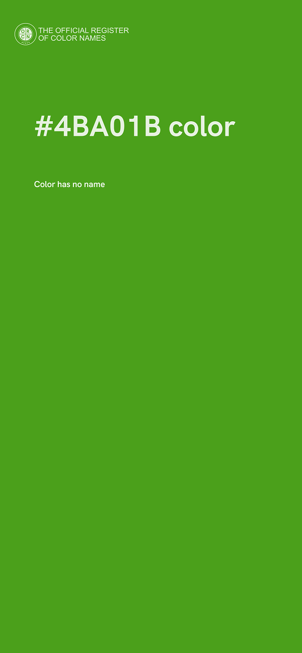 #4BA01B color image