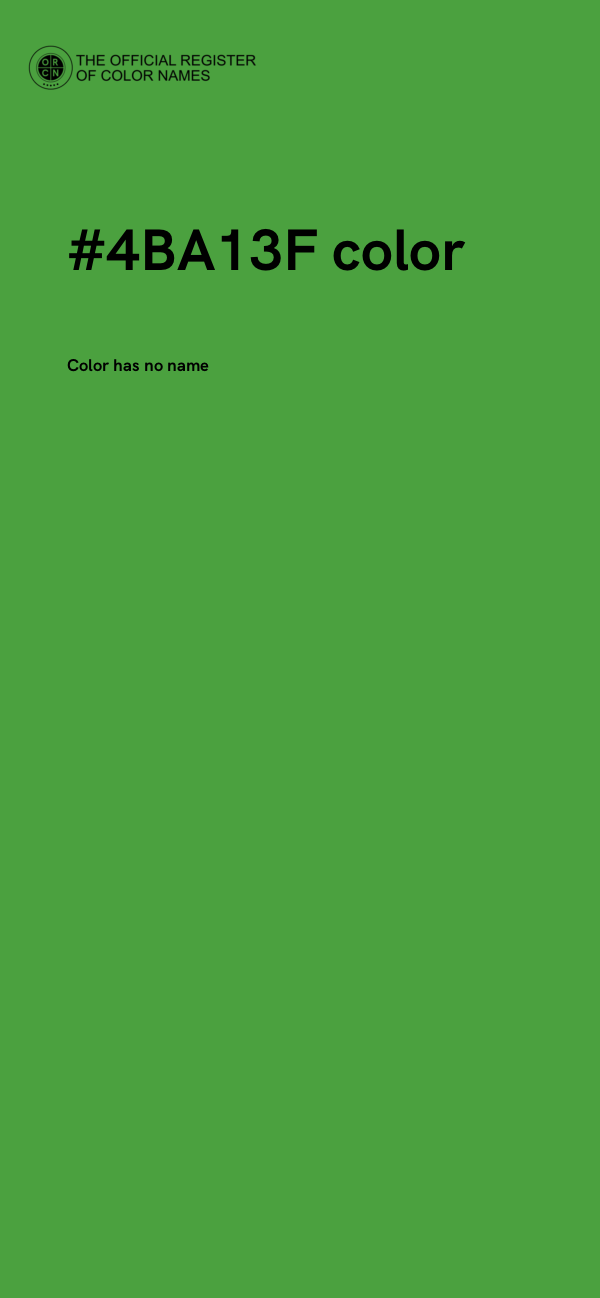 #4BA13F color image