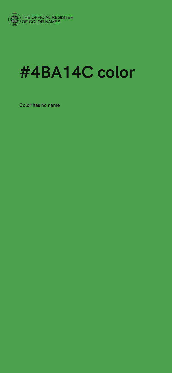 #4BA14C color image