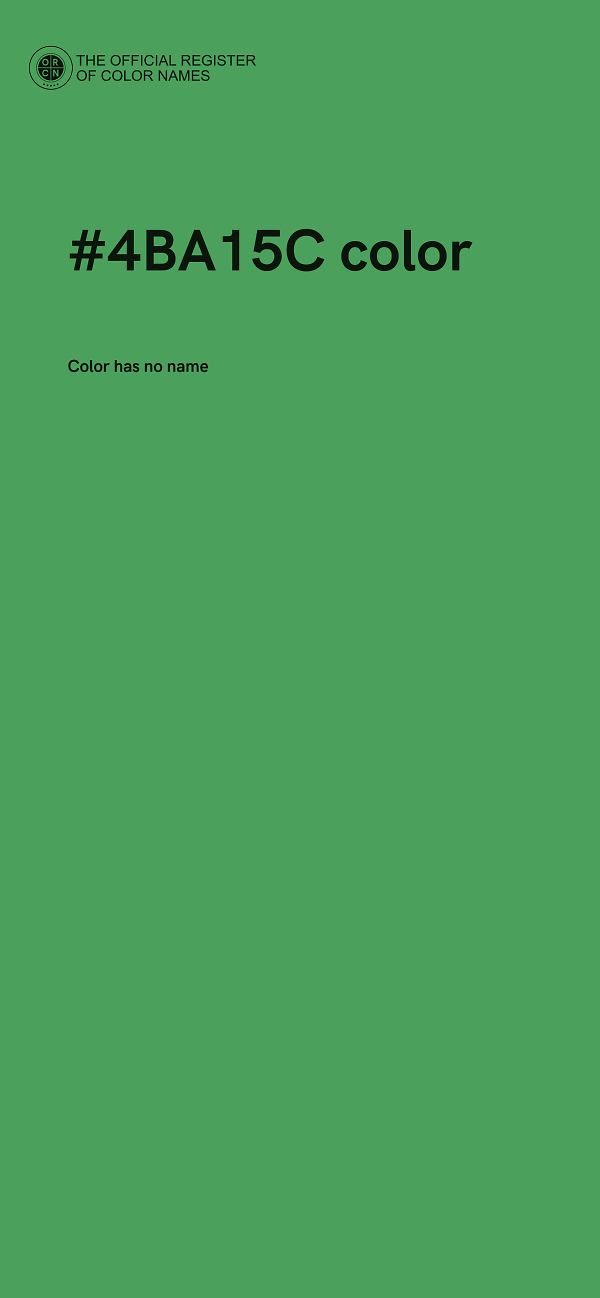 #4BA15C color image
