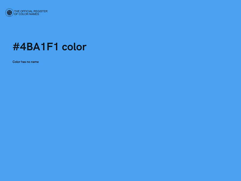 #4BA1F1 color image