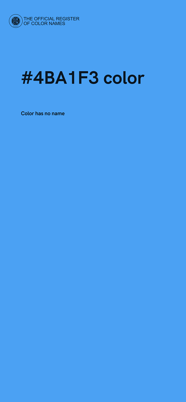 #4BA1F3 color image