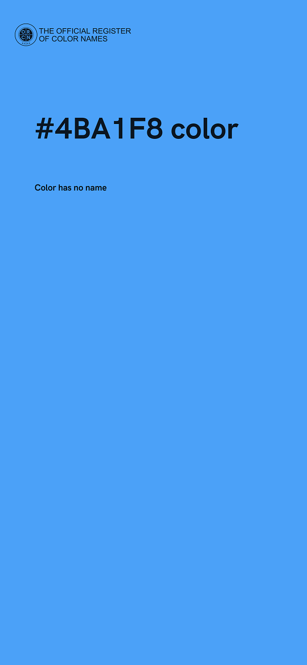 #4BA1F8 color image