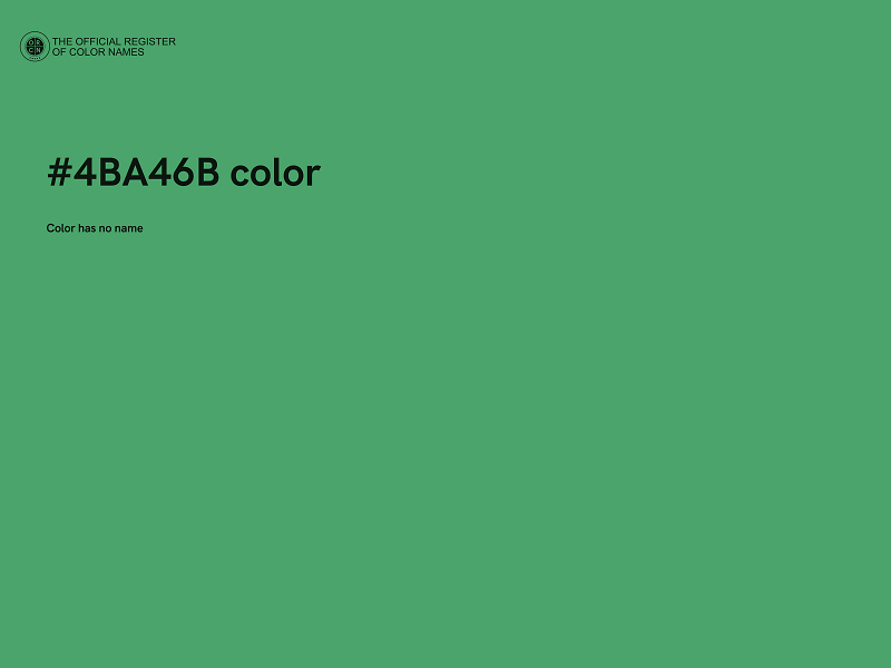 #4BA46B color image