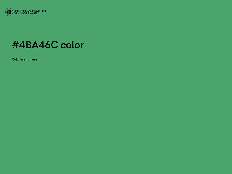 #4BA46C color image