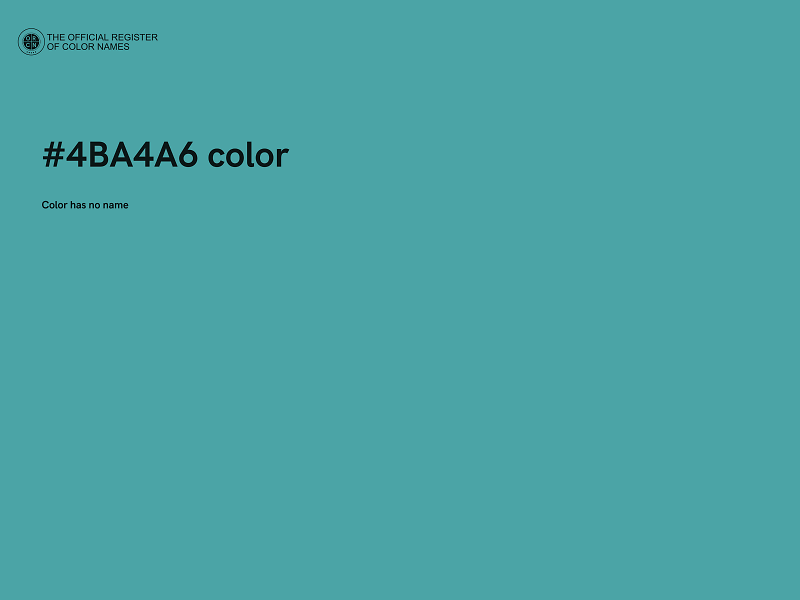 #4BA4A6 color image