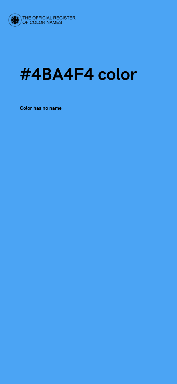 #4BA4F4 color image