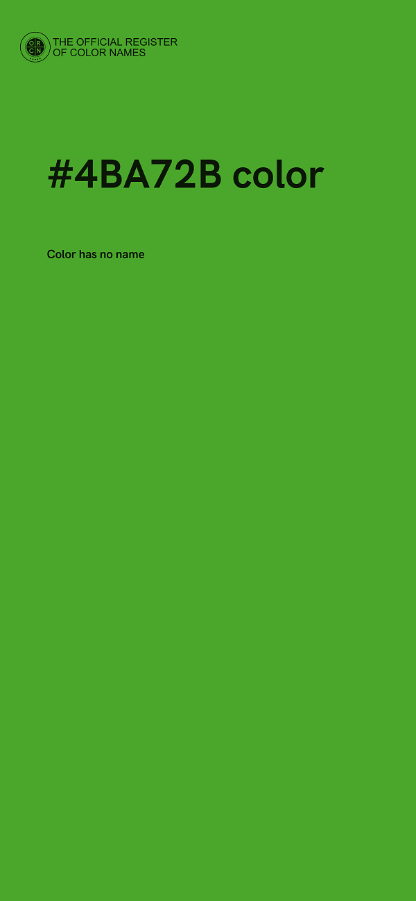 #4BA72B color image
