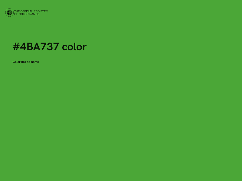 #4BA737 color image