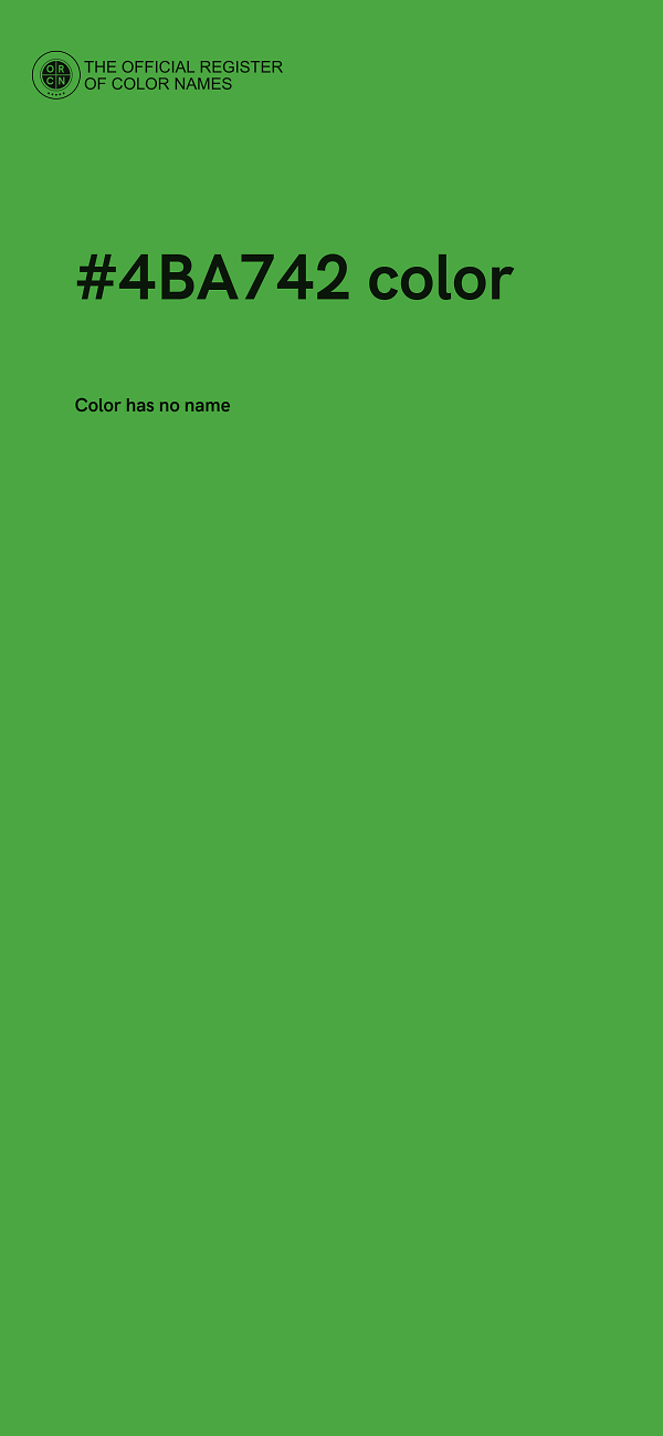 #4BA742 color image