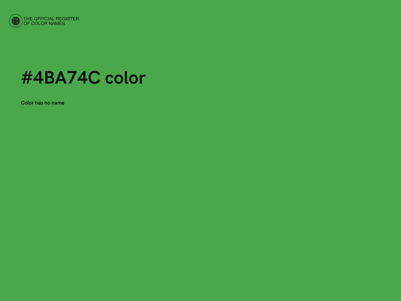 #4BA74C color image