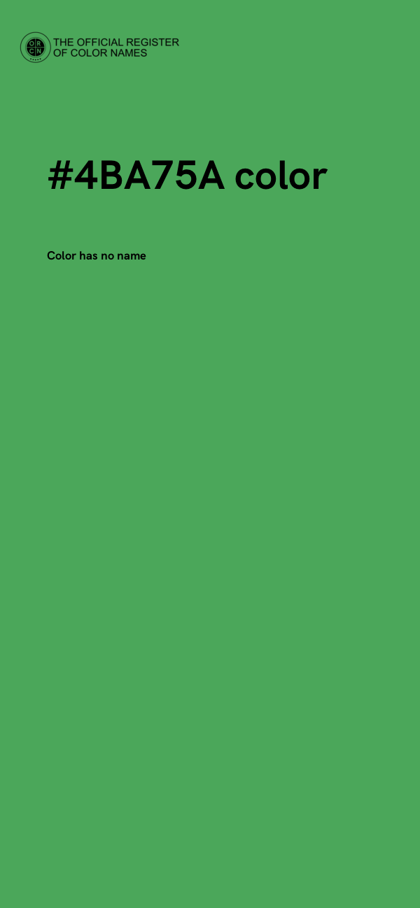 #4BA75A color image