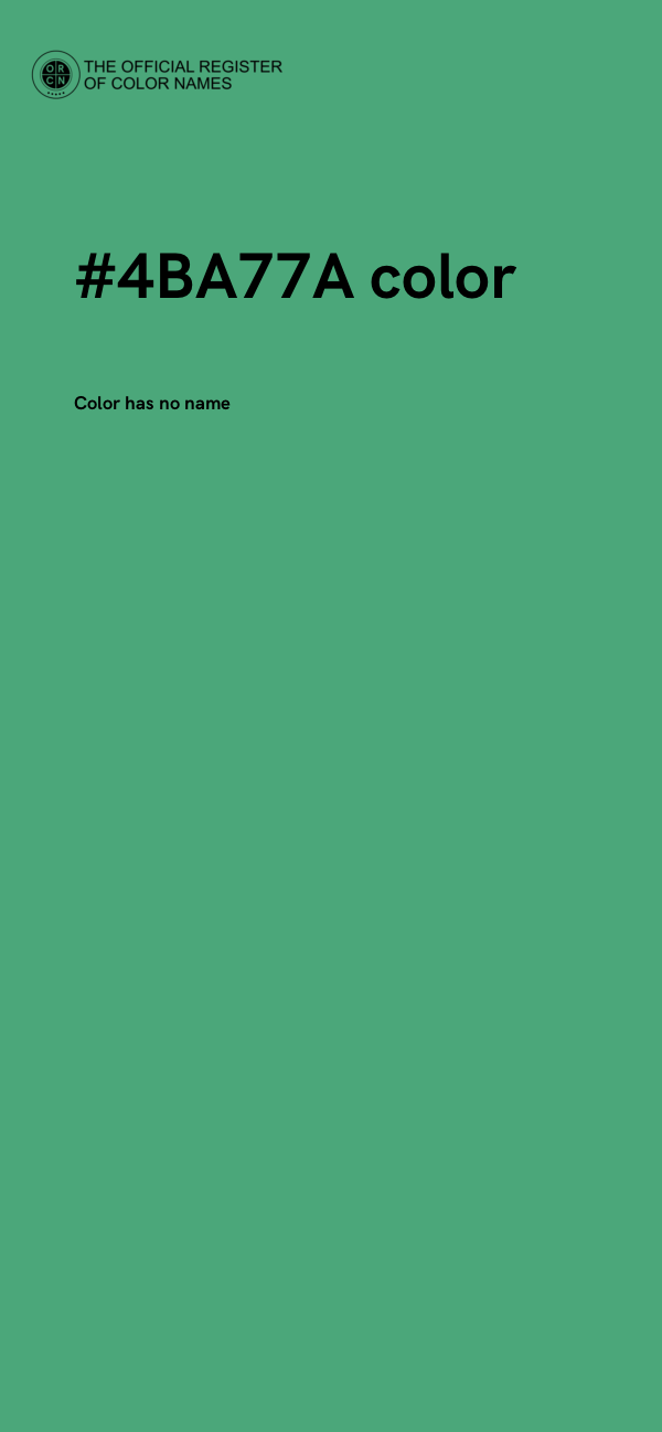 #4BA77A color image