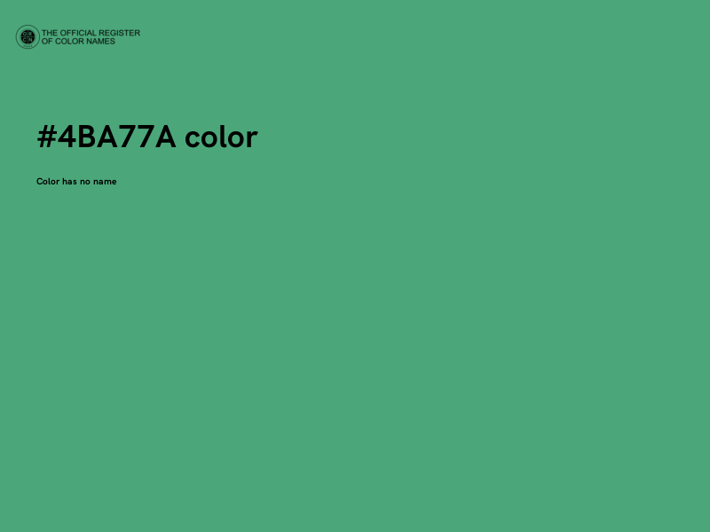 #4BA77A color image