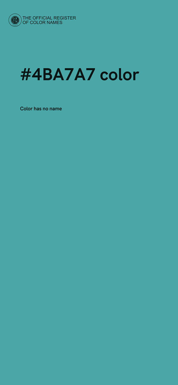 #4BA7A7 color image