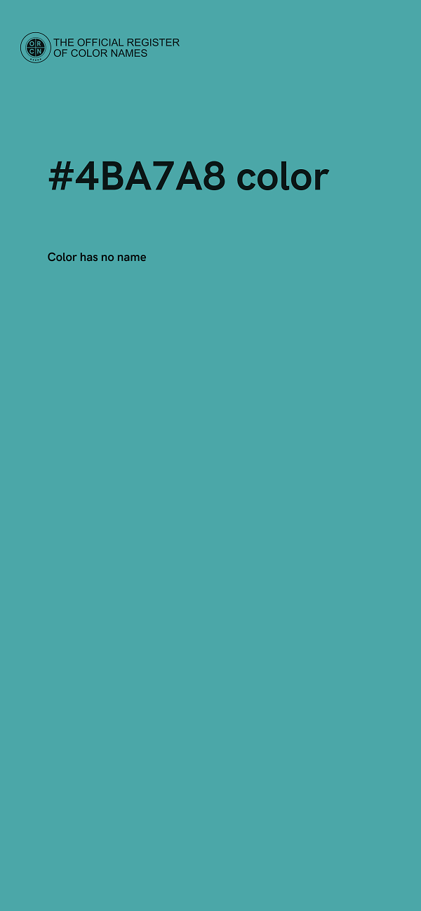 #4BA7A8 color image