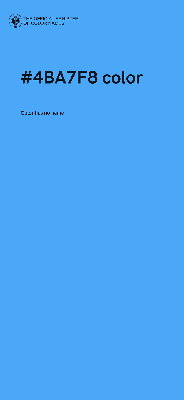 #4BA7F8 color image