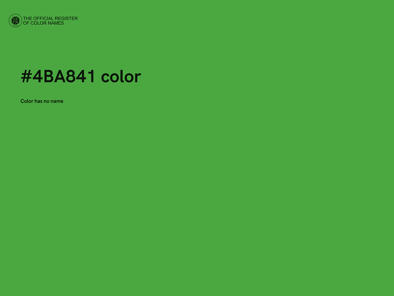 #4BA841 color image