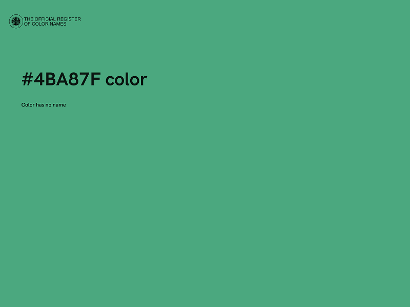 #4BA87F color image