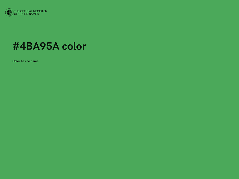 #4BA95A color image