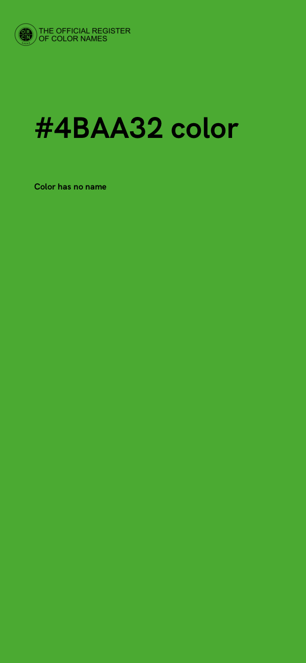 #4BAA32 color image