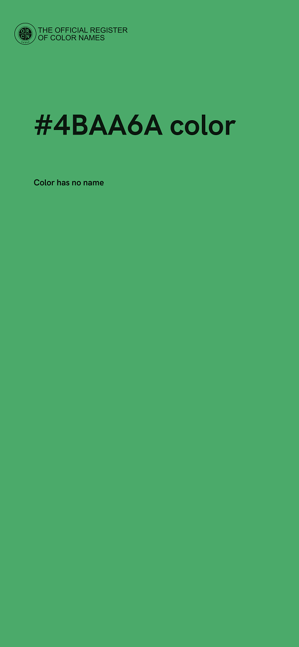 #4BAA6A color image