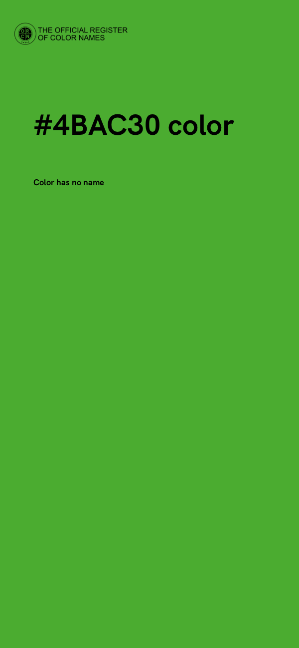 #4BAC30 color image