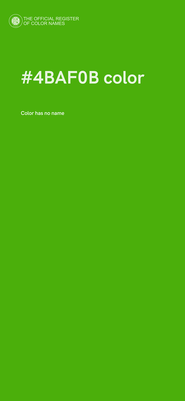 #4BAF0B color image