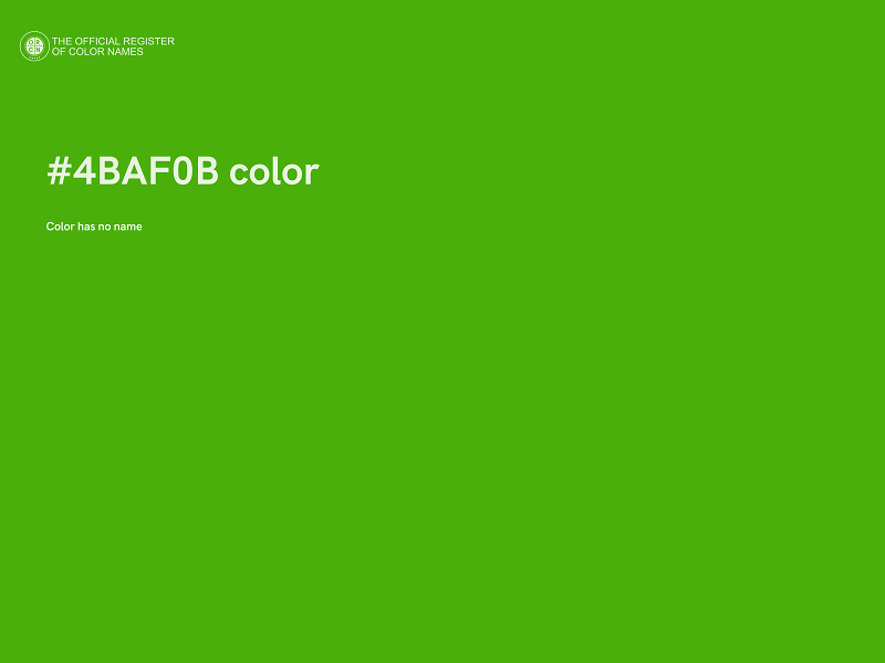 #4BAF0B color image