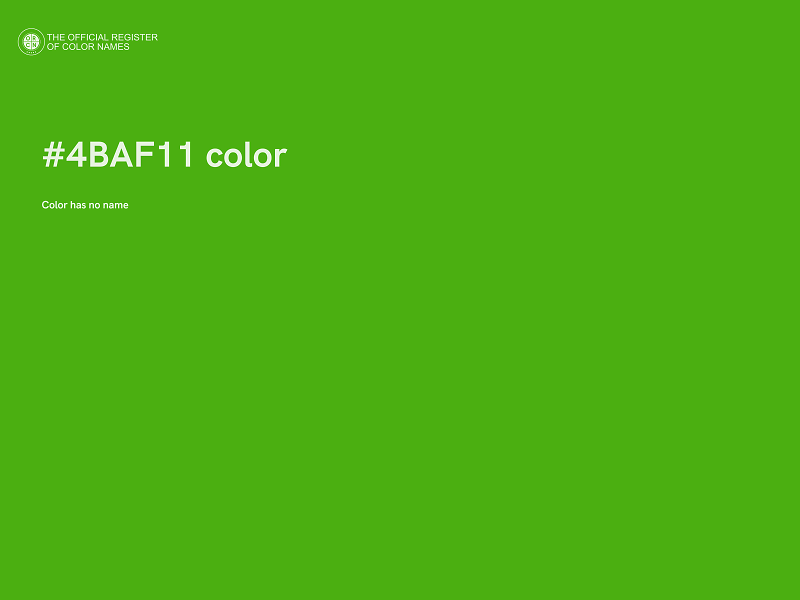 #4BAF11 color image